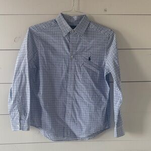 Boys Polo Blue Checkered Shirt